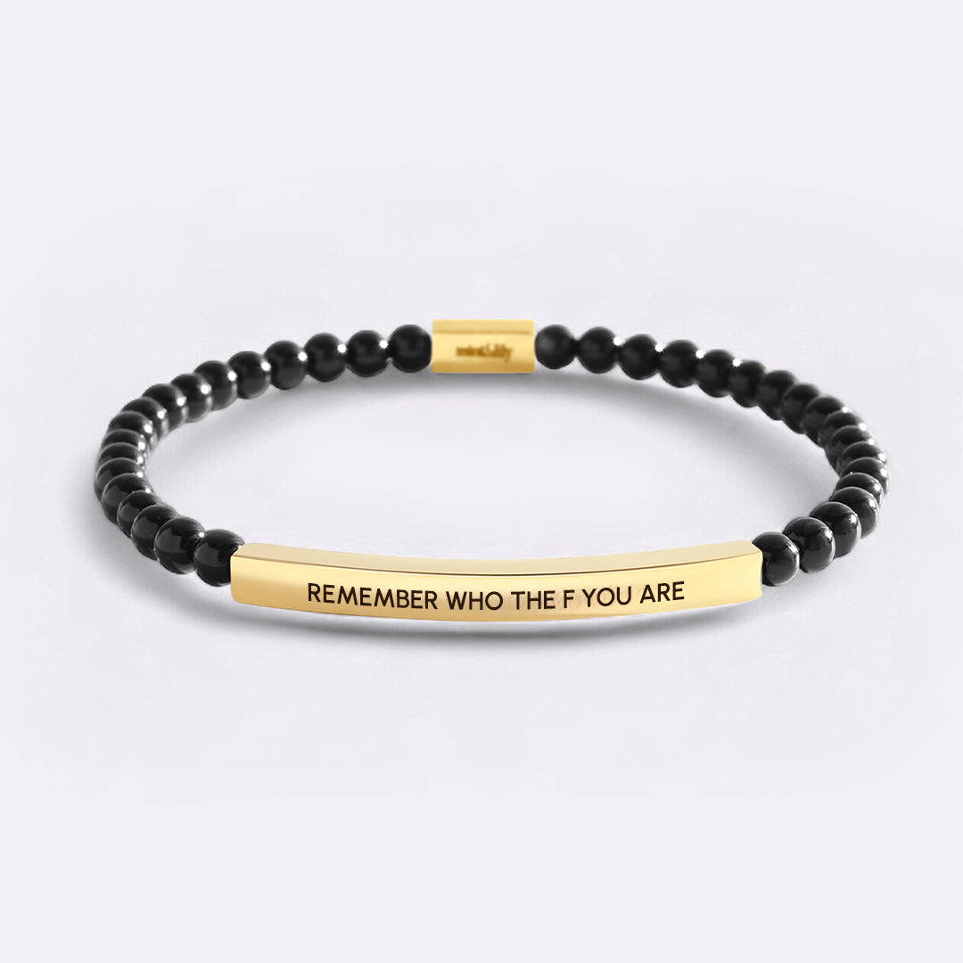 Remember Who The F You Are Beaded Inspire Bracelet