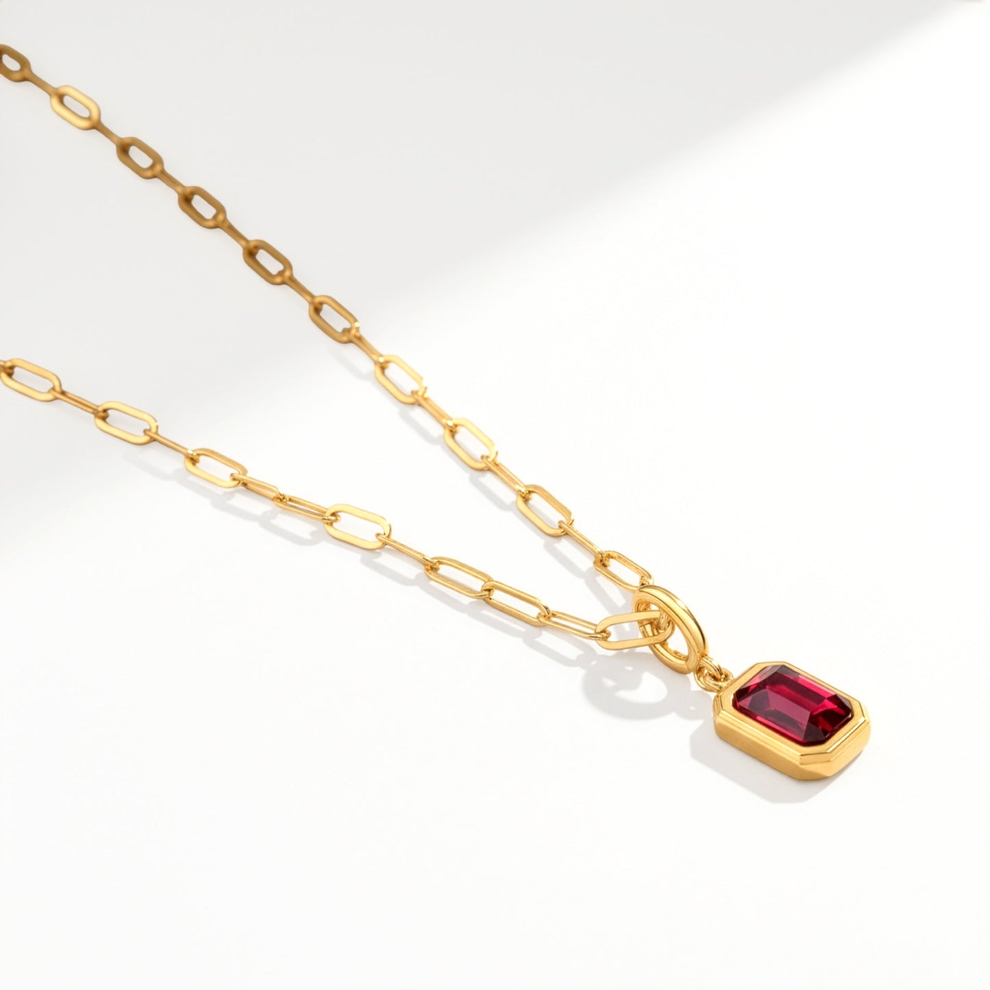 Baguette Birthstone Necklace
