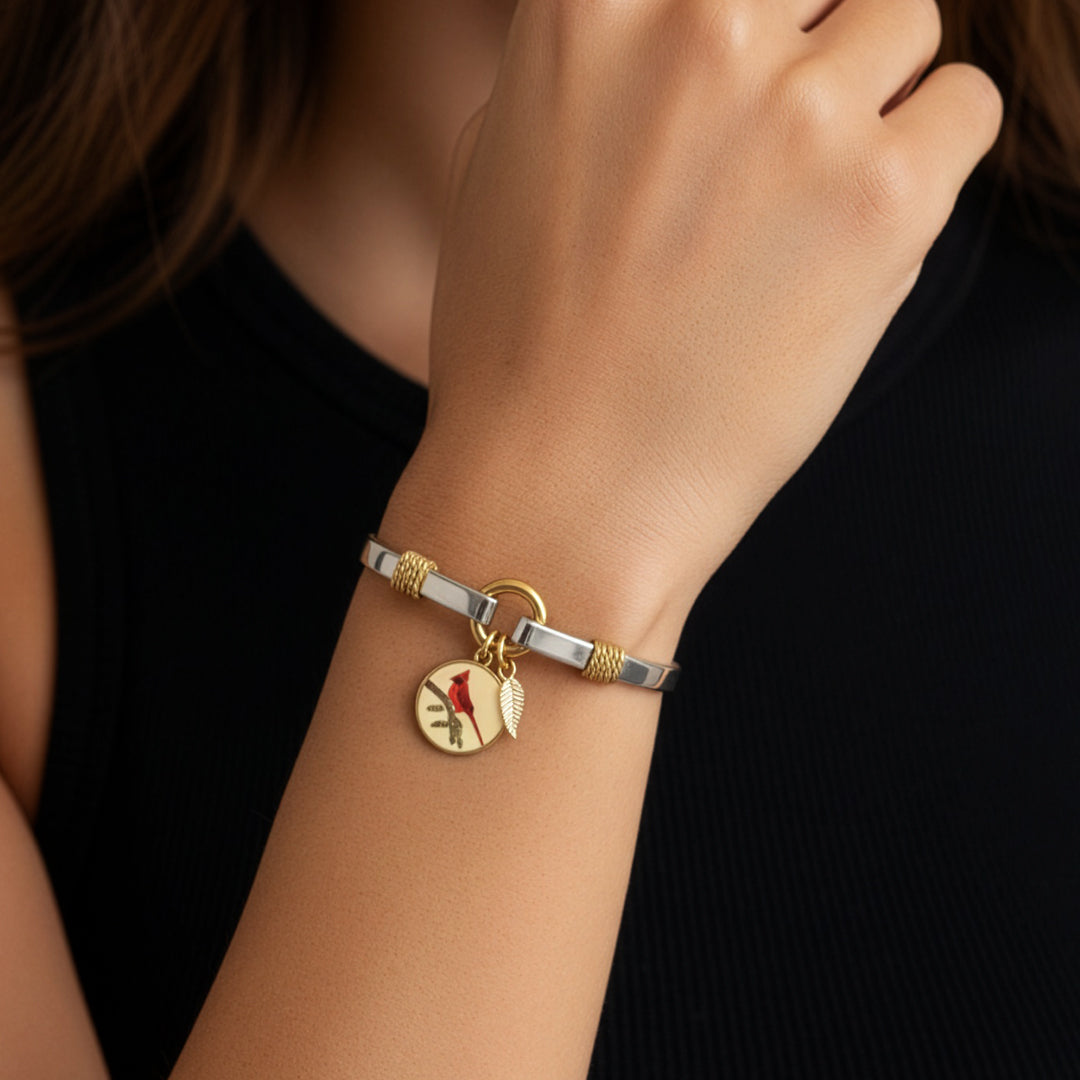 Cardinal - Two-Tone Custom Charm Bracelet