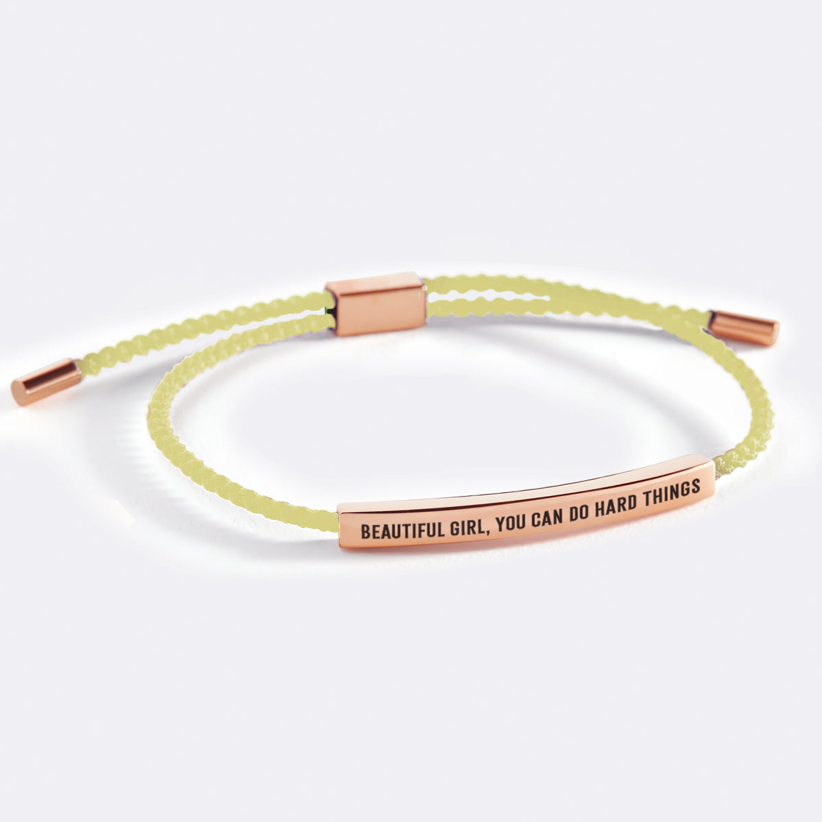 Beautiful Girl, You Can Do Hard Things Inspire Bracelet