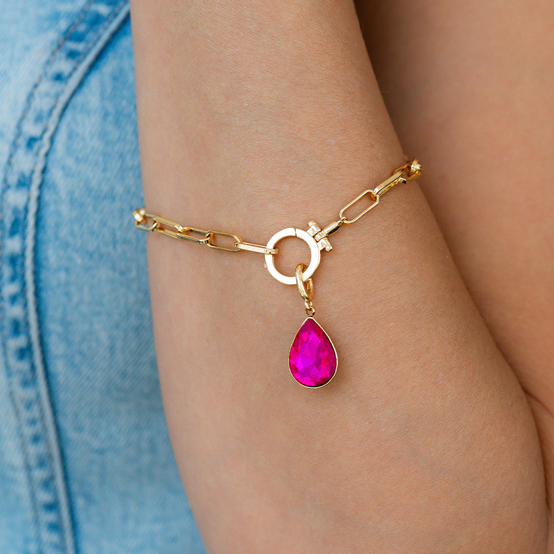 Teardrop Birthstone Charm