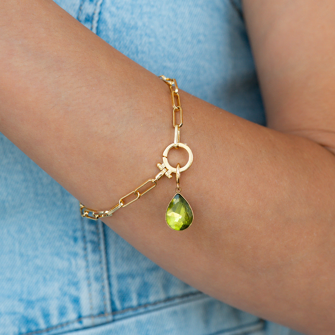 Teardrop Birthstone Charm