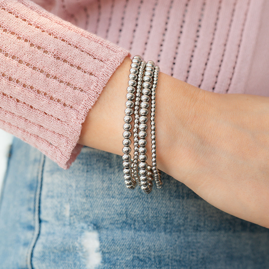 3mm & 5mm Beaded Bracelet Stacking Set