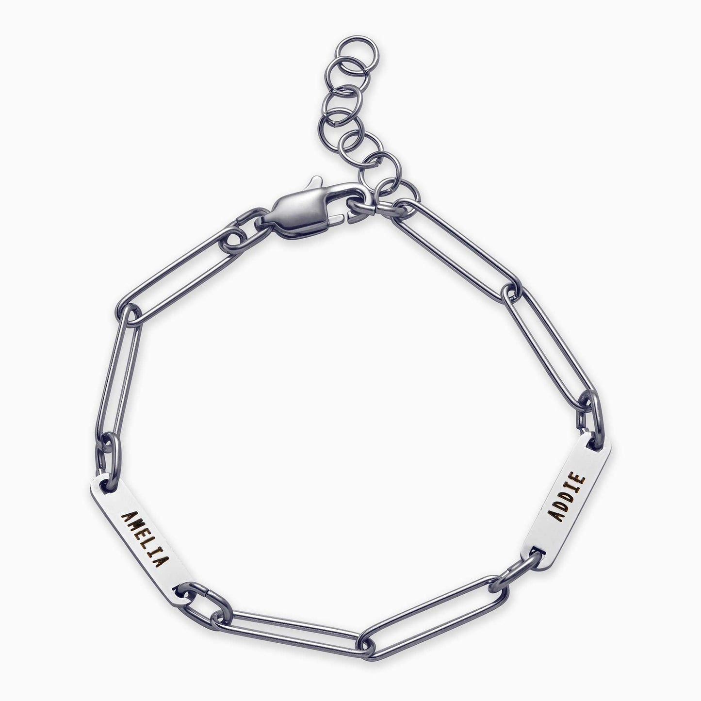 Personalized Paperclip Name Bracelet