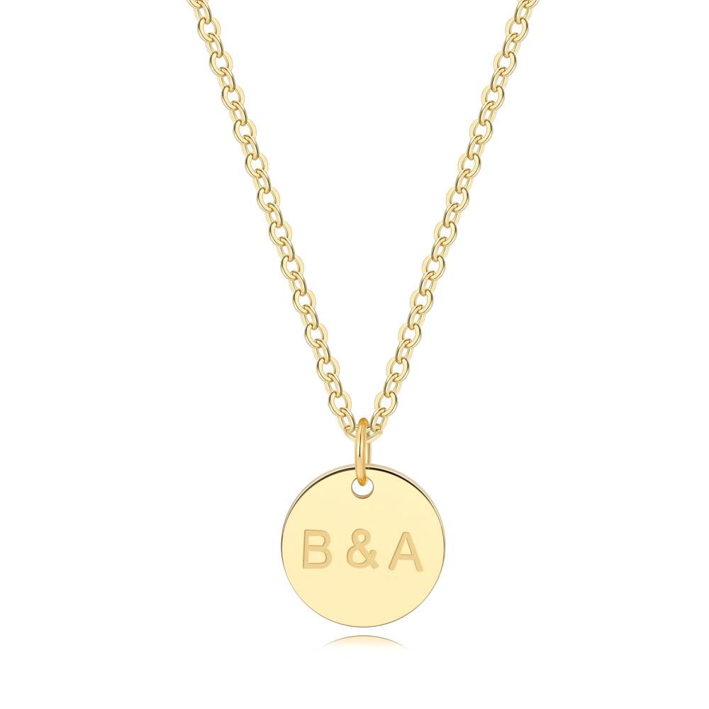 Love Disc Initial Necklace