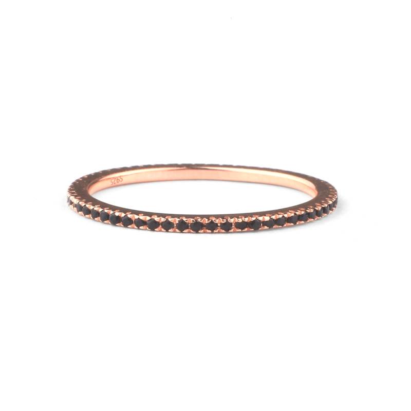 Black Diamond Eternity Stacking Ring