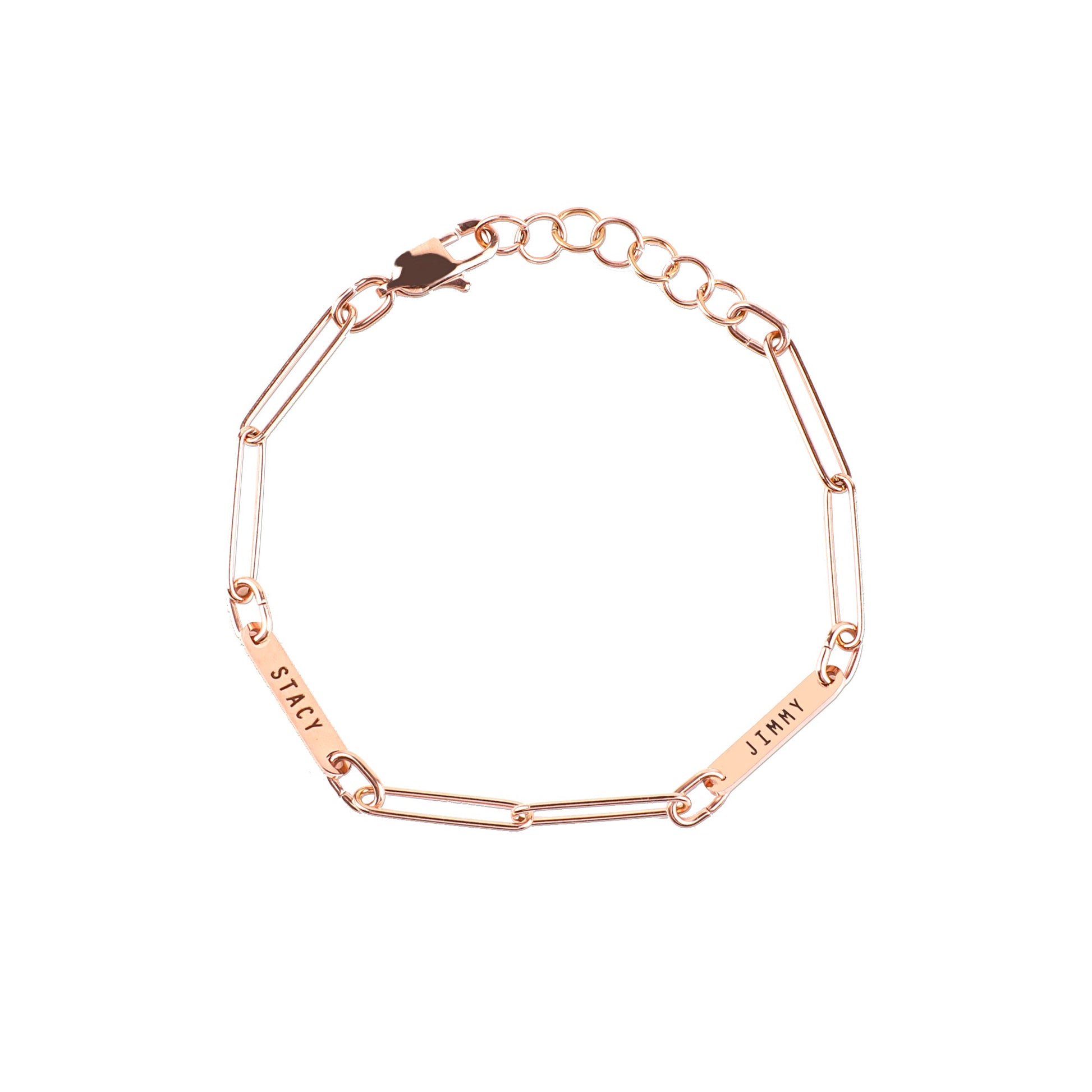 Personalized Paperclip Name Bracelet