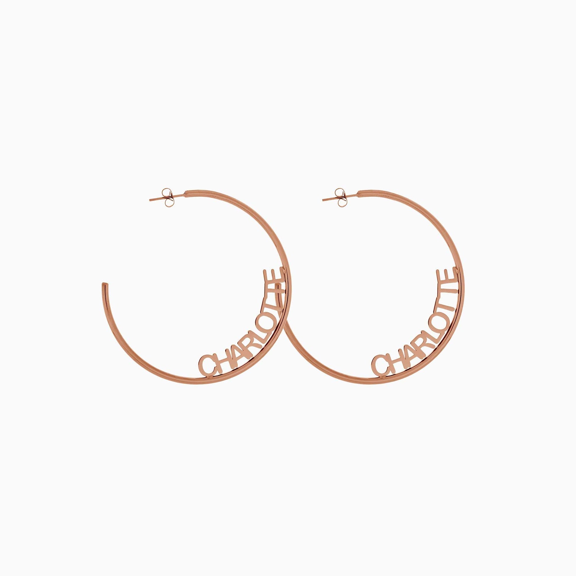Personalized Name Hoop Earrings