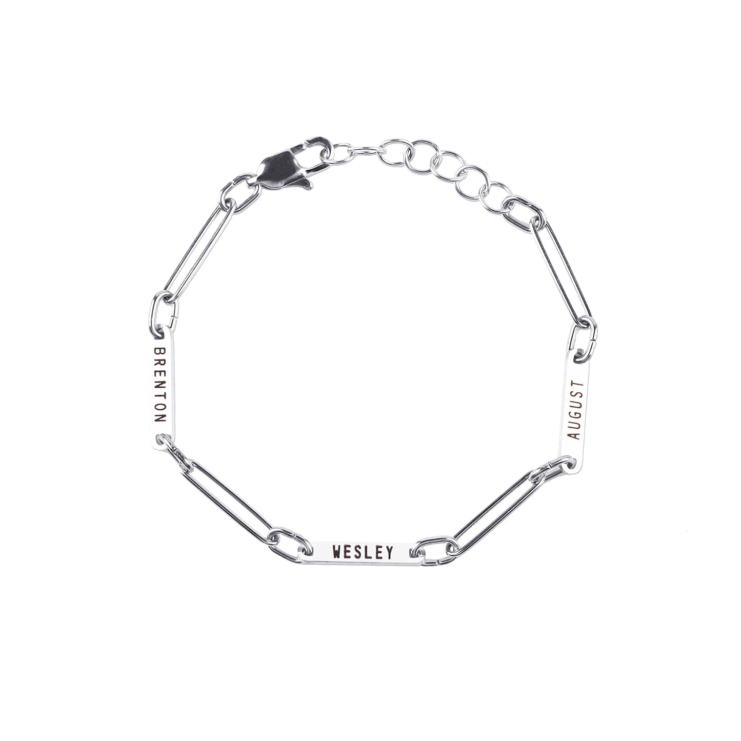 Personalized Paperclip Name Bracelet