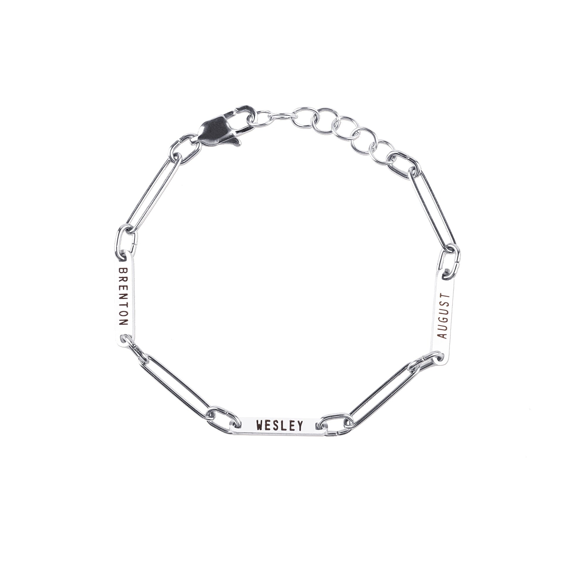 Personalized Paperclip Name Bracelet