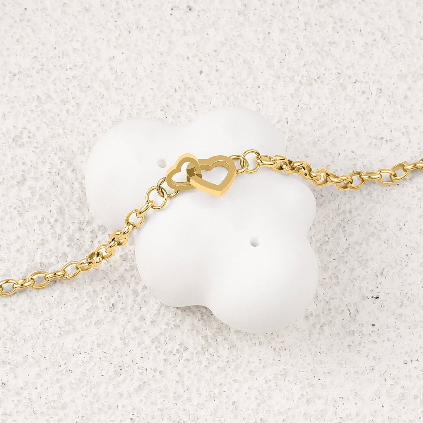 Interlocking Mini Heart Bracelet