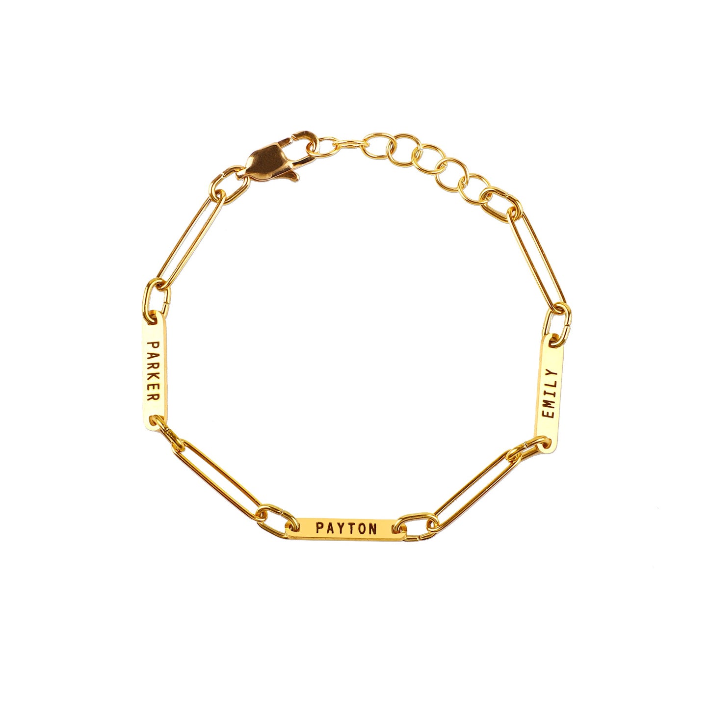 Personalized Paperclip Name Bracelet