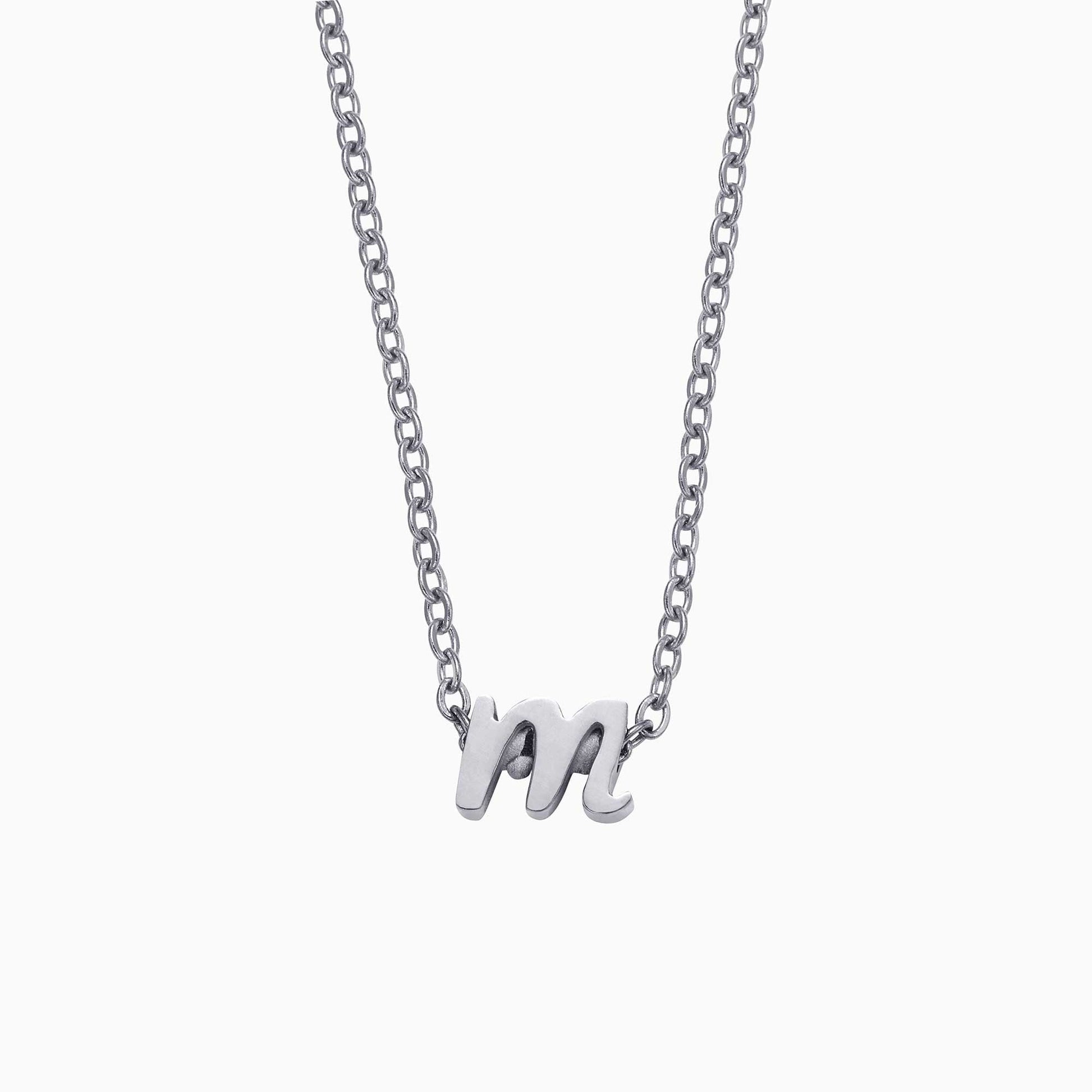 Tiny Script Initial Necklace