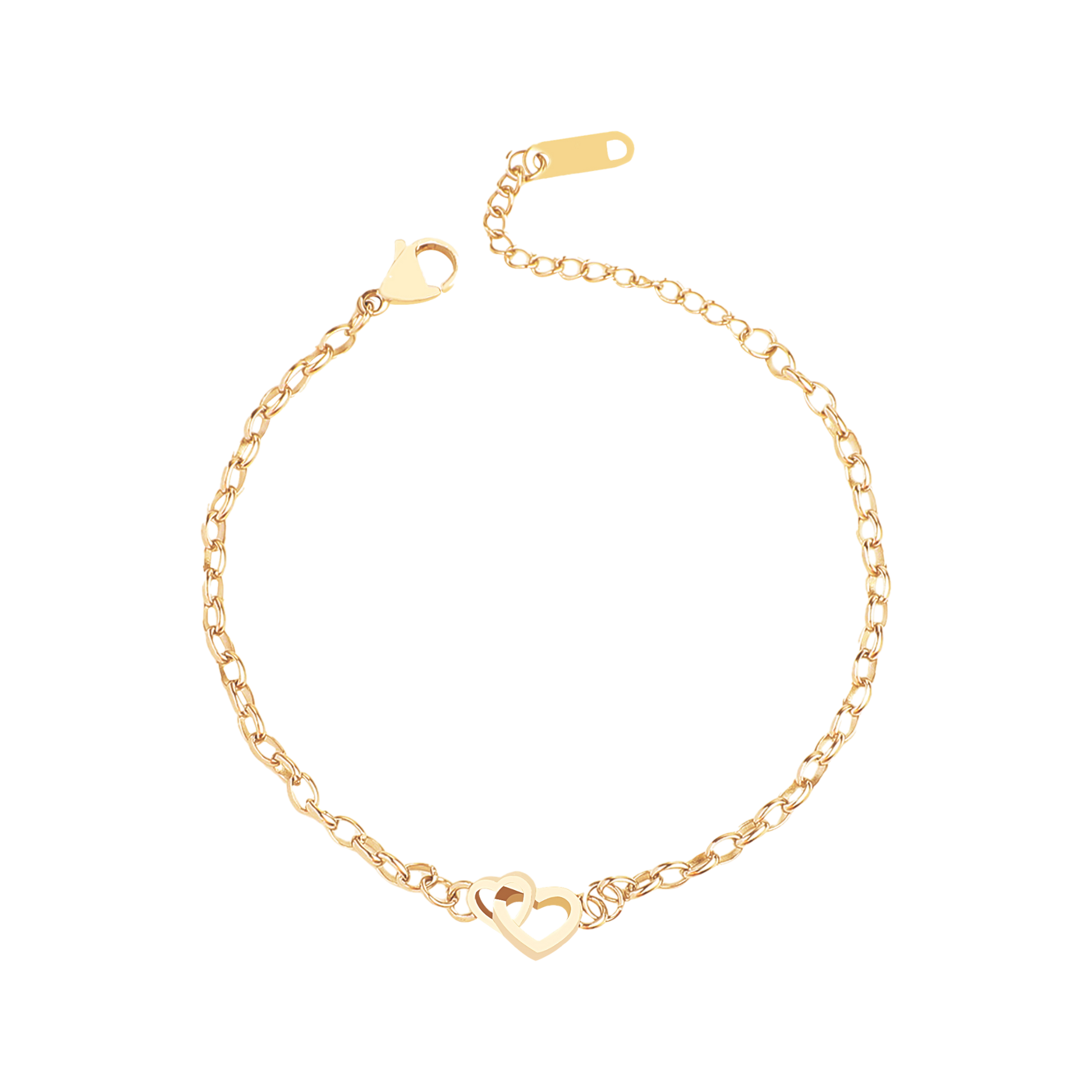 Interlocking Mini Heart Bracelet