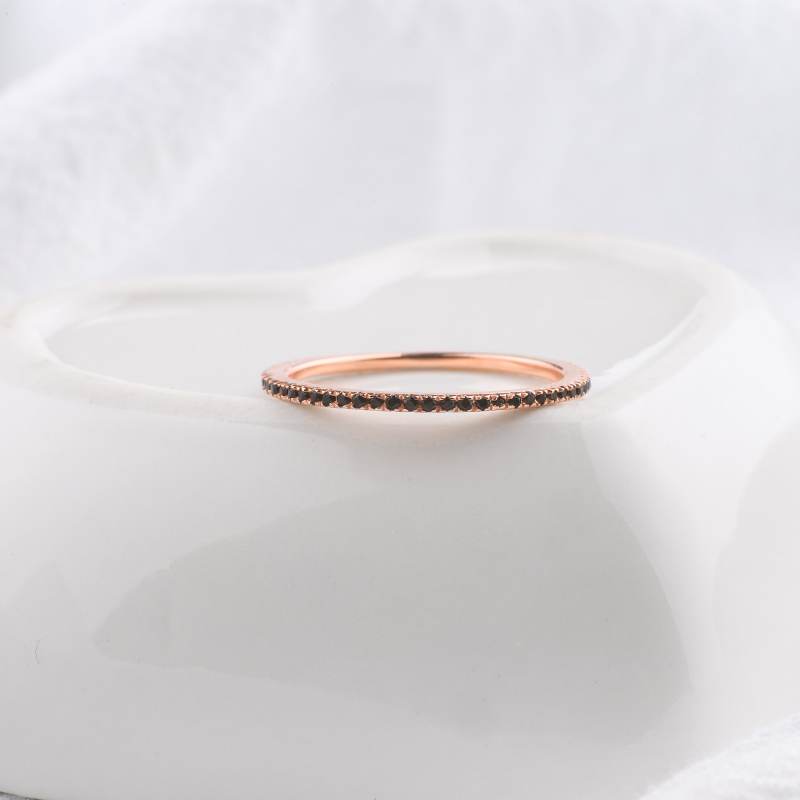 Black Diamond Eternity Stacking Ring