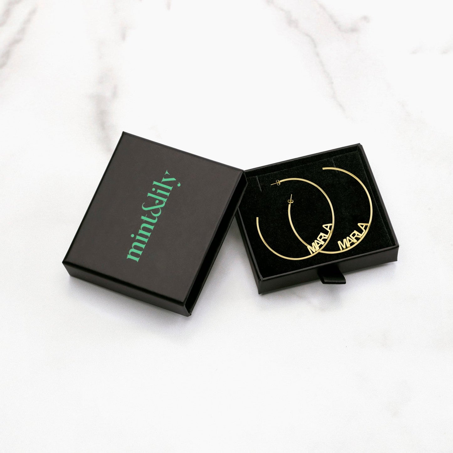 Personalized Name Hoop Earrings