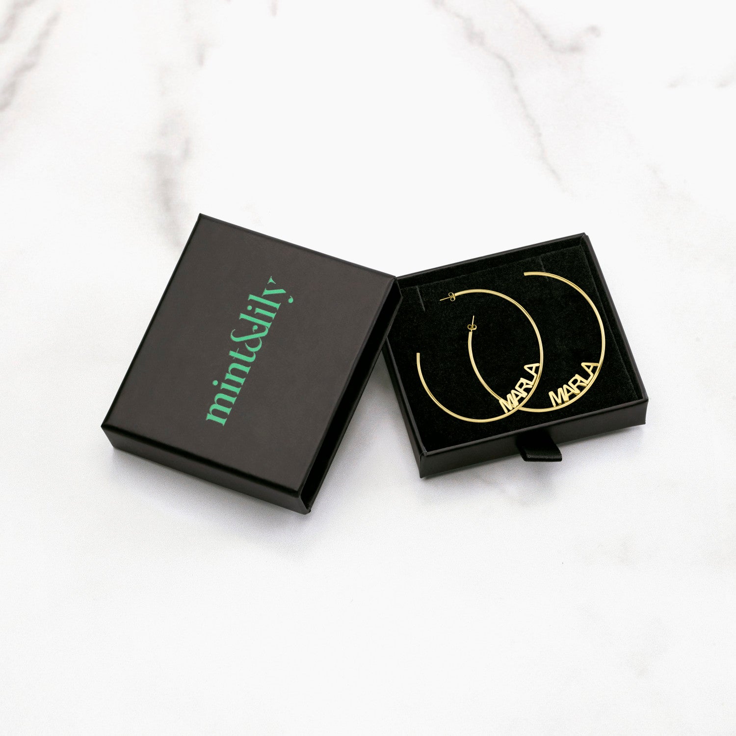 Personalized Name Hoop Earrings