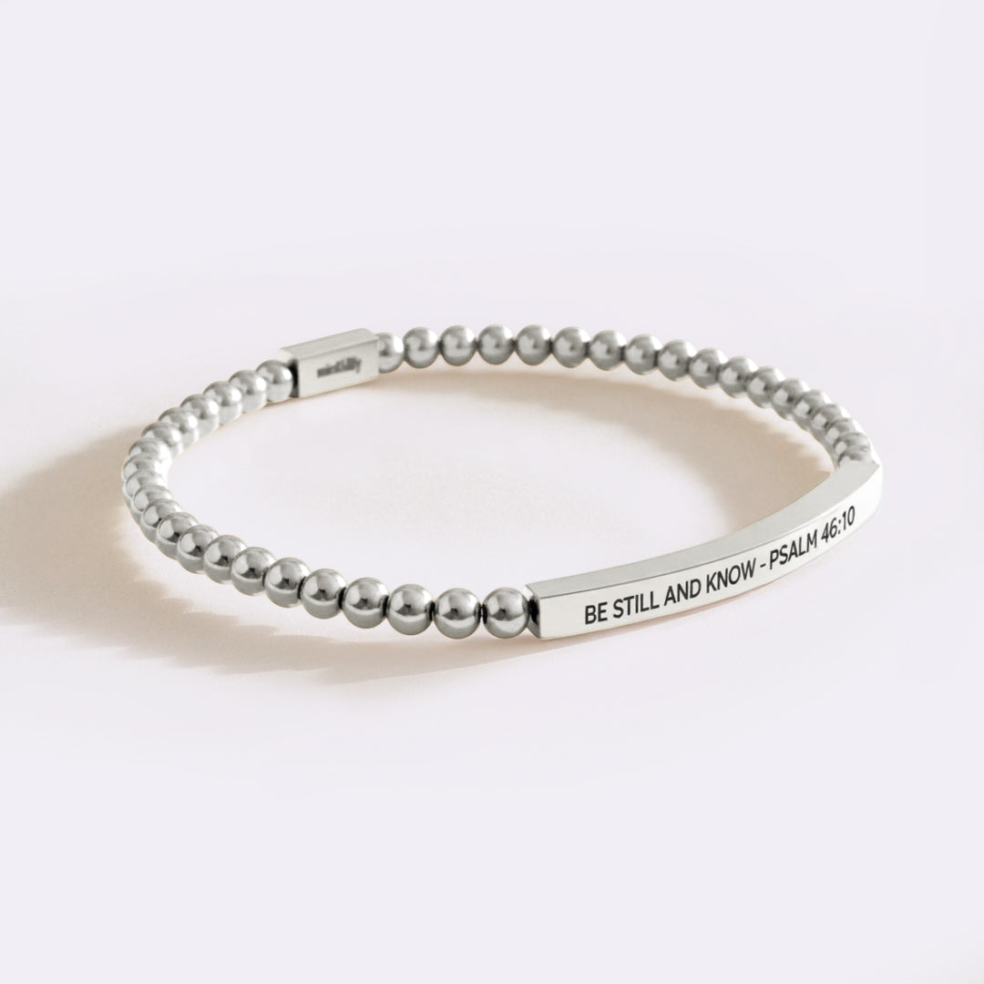 Be Still and Know - Psalm 46:10 Beaded Inspire Bracelet