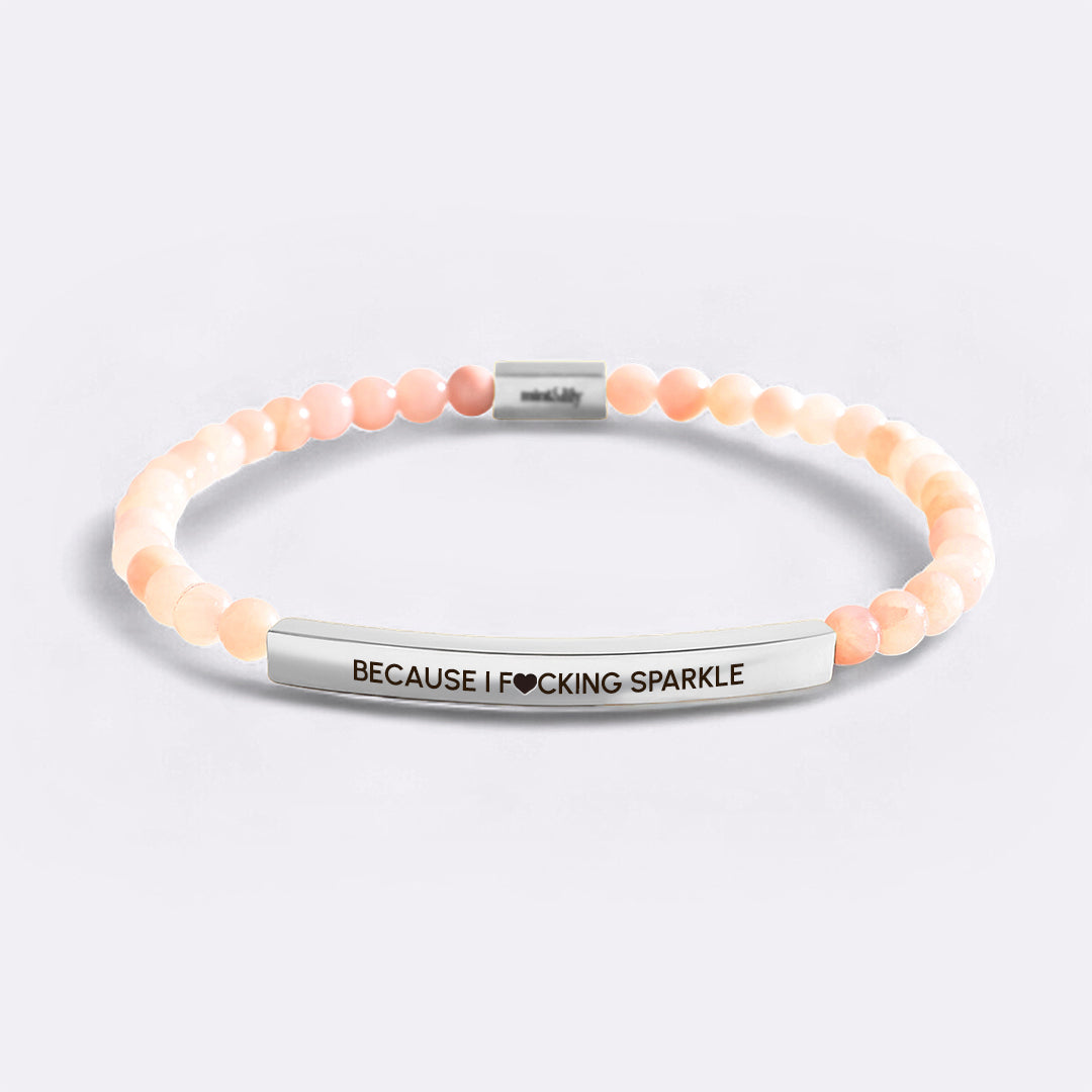 Because I F♥cking Sparkle Beaded Inspire Bracelet