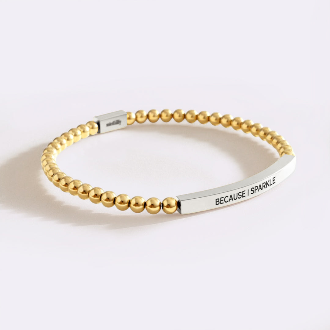 Because I Sparkle Beaded Inspire Bracelet