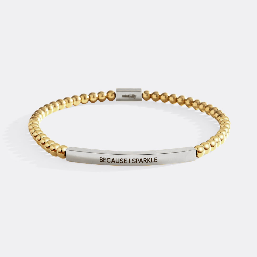 Because I Sparkle Beaded Inspire Bracelet