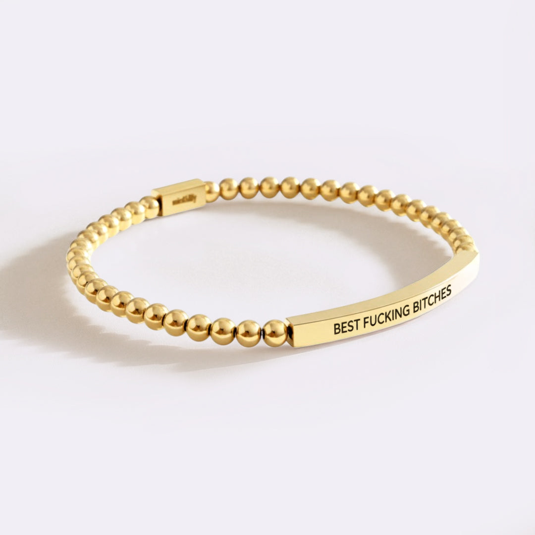 Best Fucking Bitches Beaded Inspire Bracelet