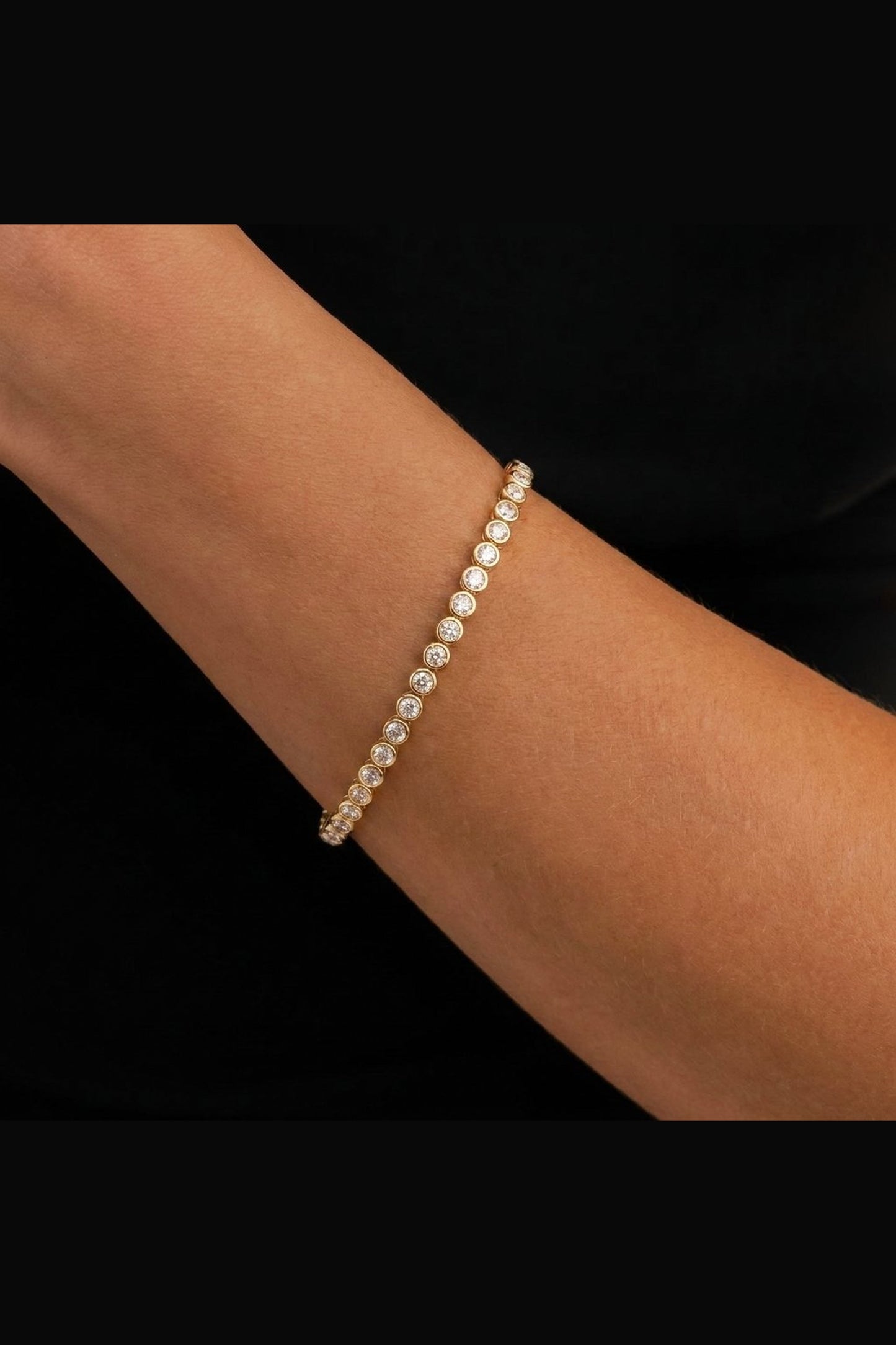Bezel Tennis Bracelet