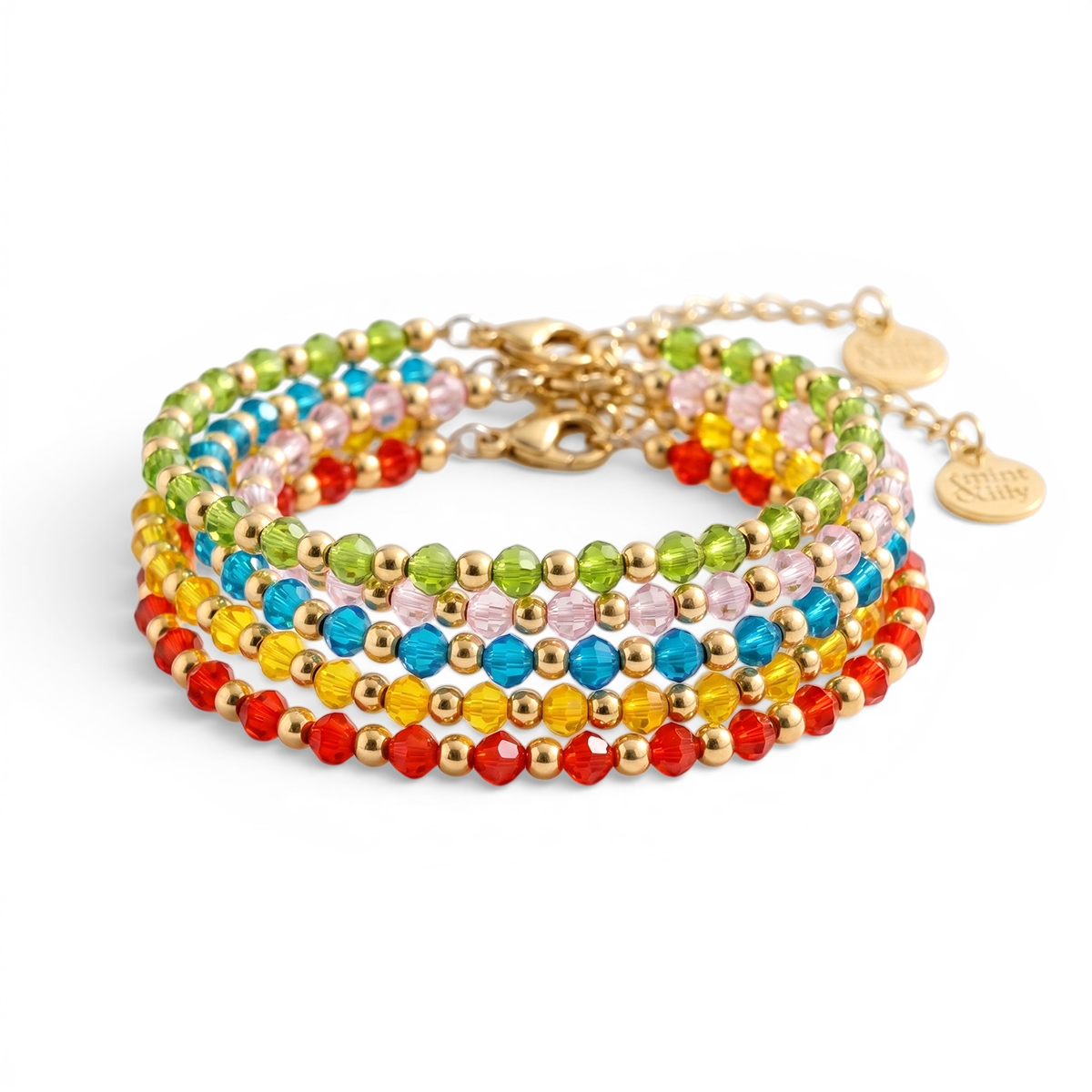Birthstone and Gold Bead Bracelet