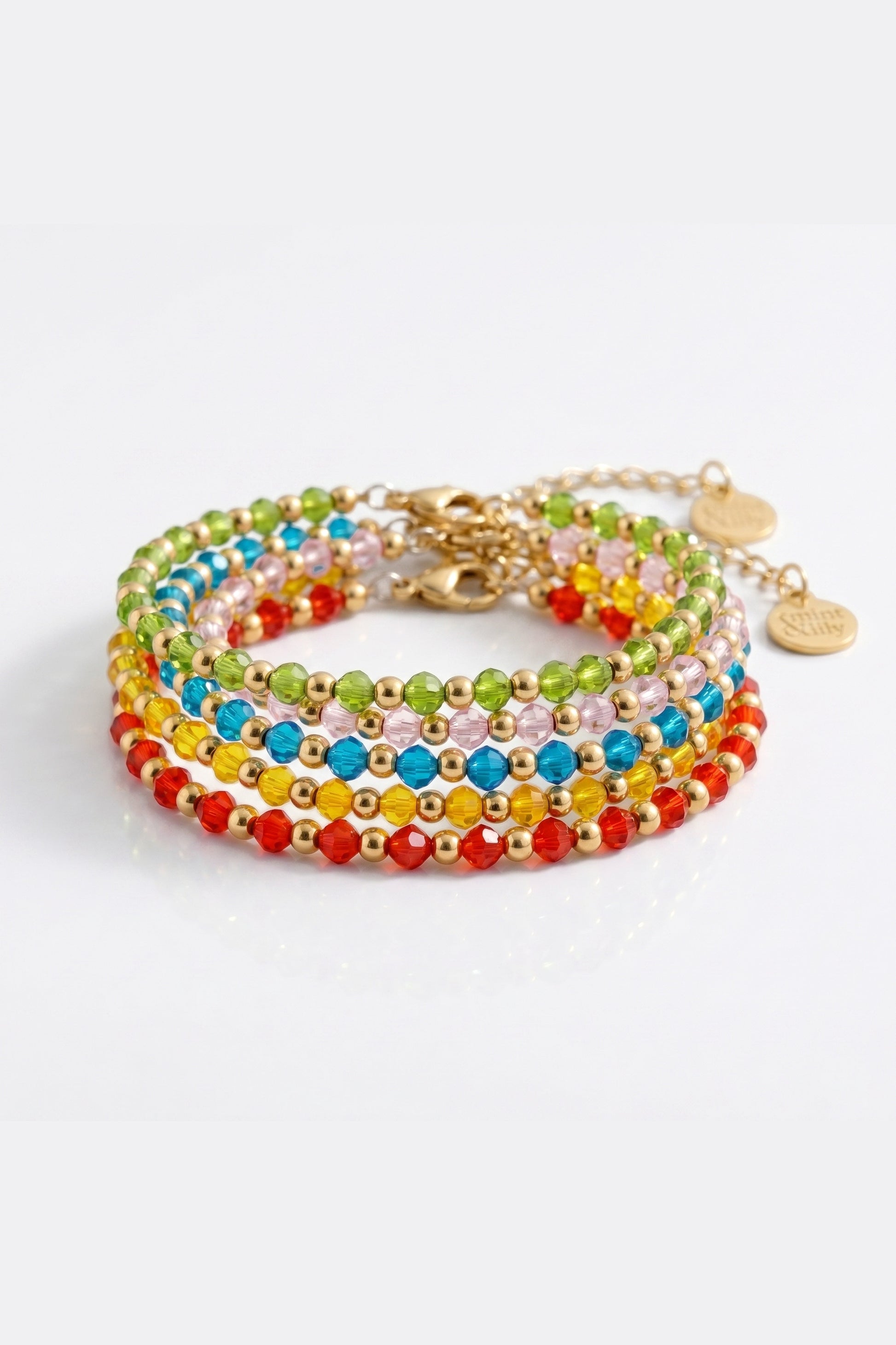 Birthstone and Gold Bead Bracelet