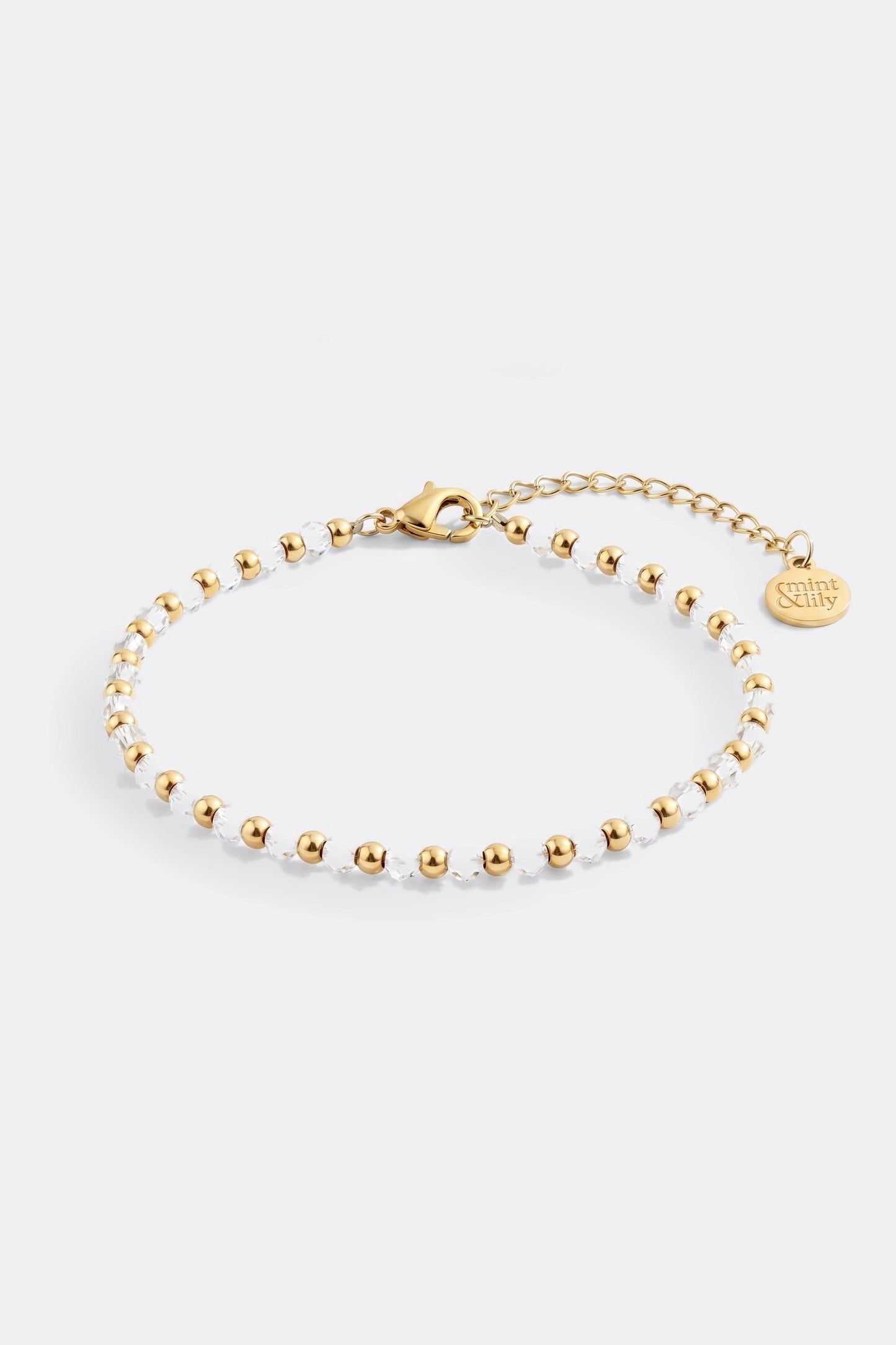 Birthstone and Gold Bead Bracelet