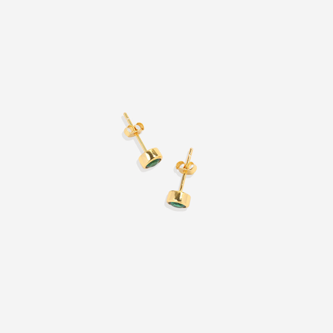 Birthstone Bezel Studs