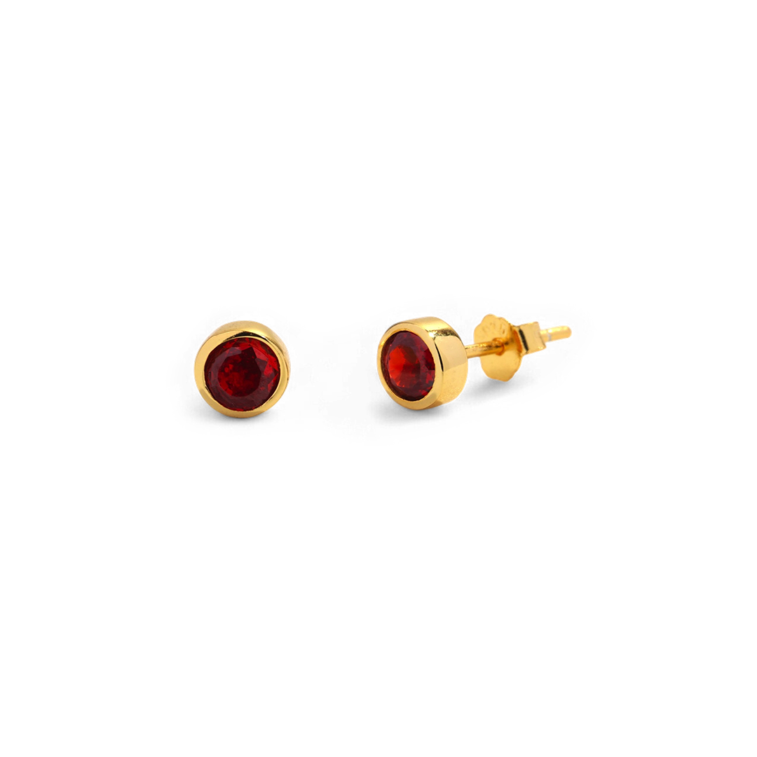 Birthstone Bezel Studs