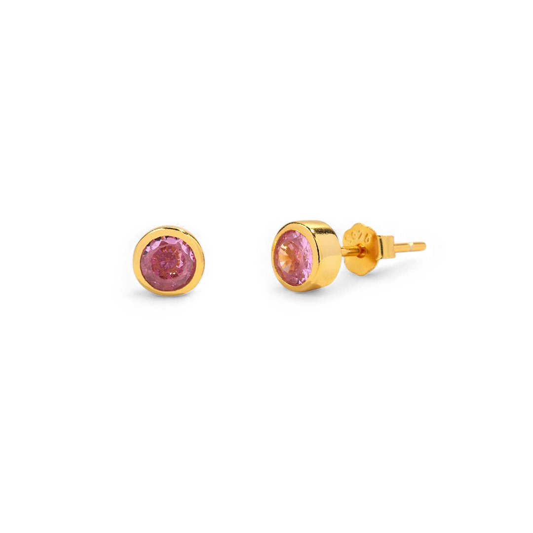 Birthstone Bezel Studs