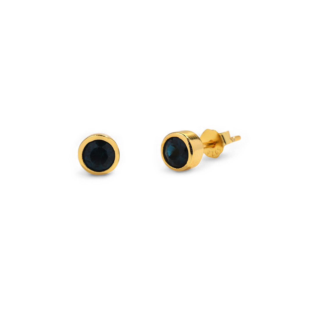 Birthstone Bezel Studs