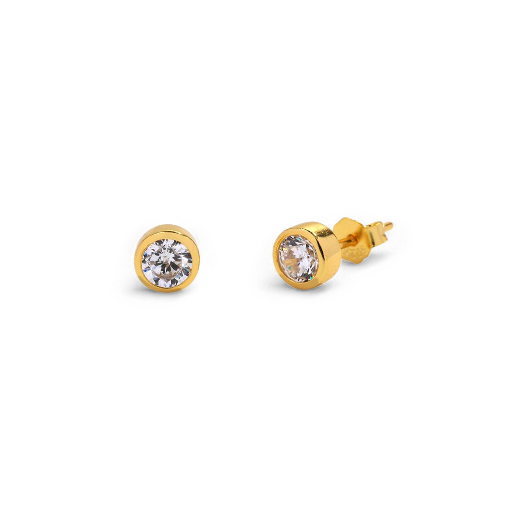 Birthstone Bezel Studs
