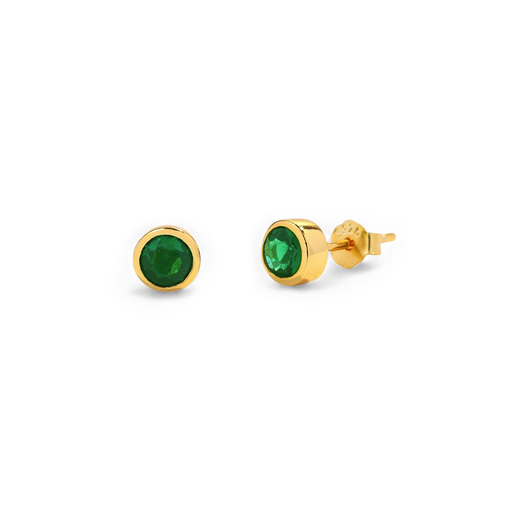 Birthstone Bezel Studs
