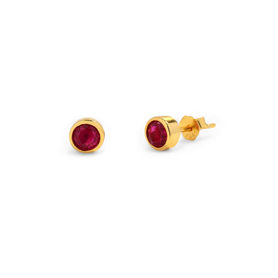 Birthstone Bezel Studs