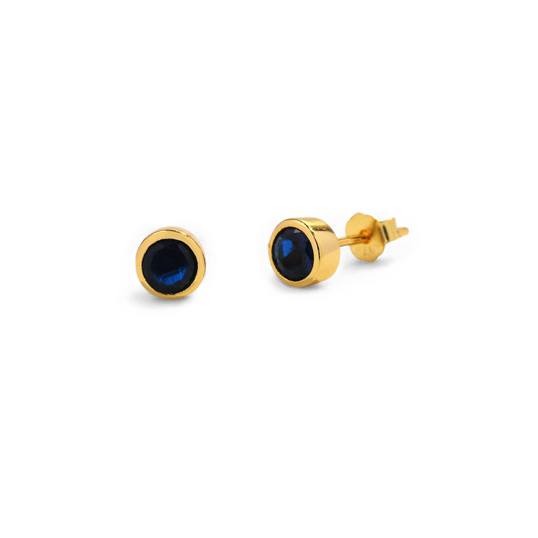 Birthstone Bezel Studs