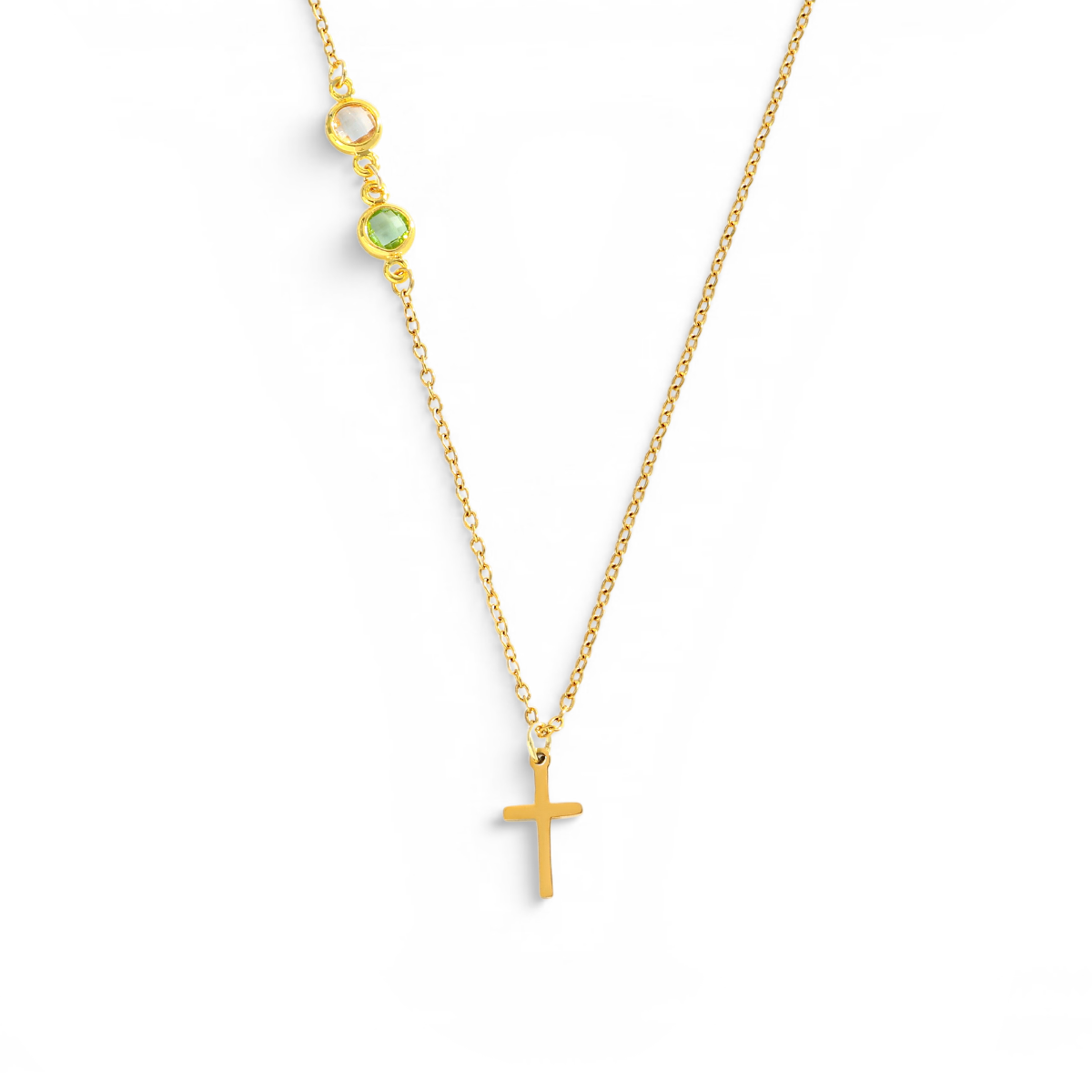 Birthstone Cross Necklace
