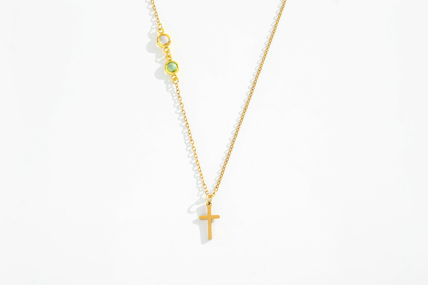 Birthstone Cross Necklace