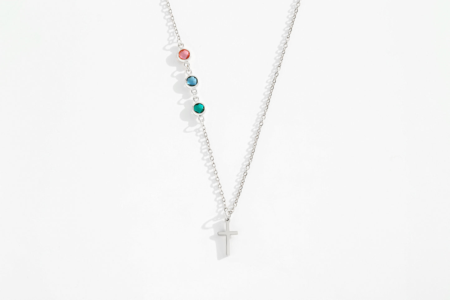 Birthstone Cross Necklace