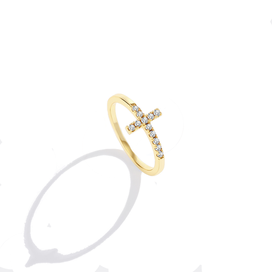 Diamond Cross Ring