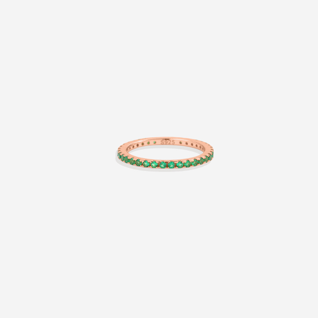 May Birthstone Eternity Stacking Ring