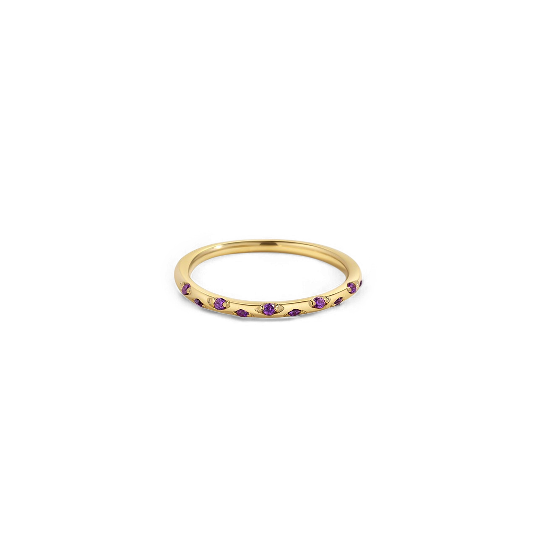 Dainty Constellation Birthstone Ring