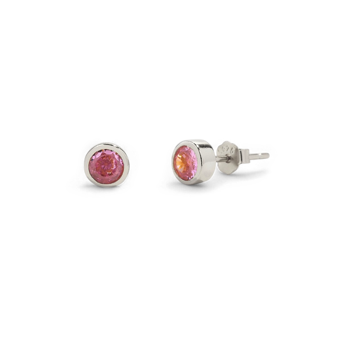 Birthstone Bezel Studs