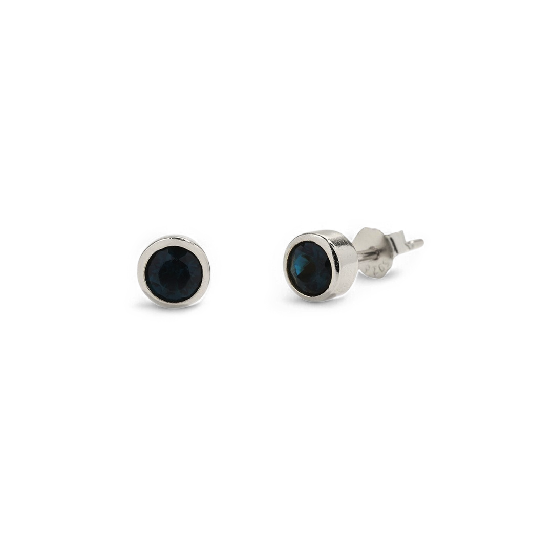 Birthstone Bezel Studs