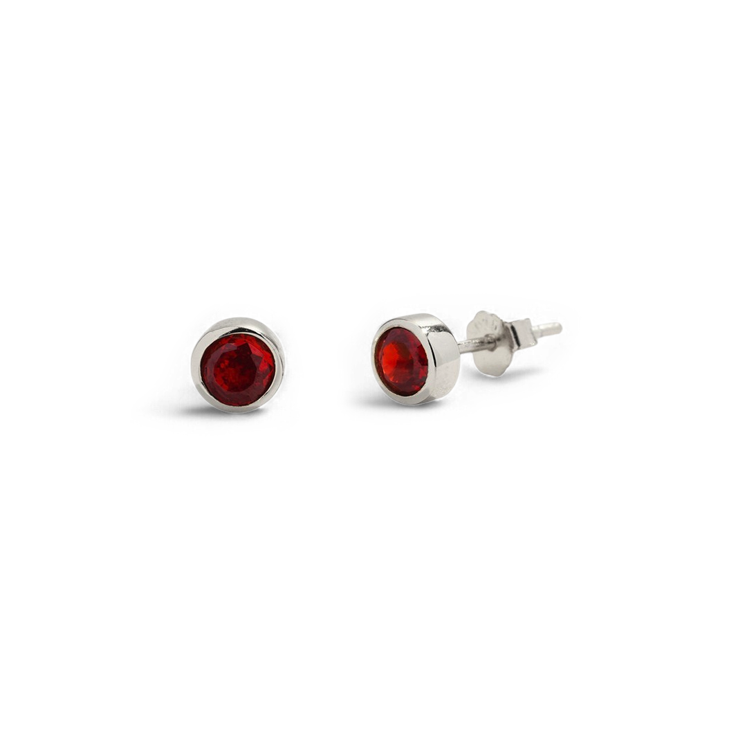 Birthstone Bezel Studs
