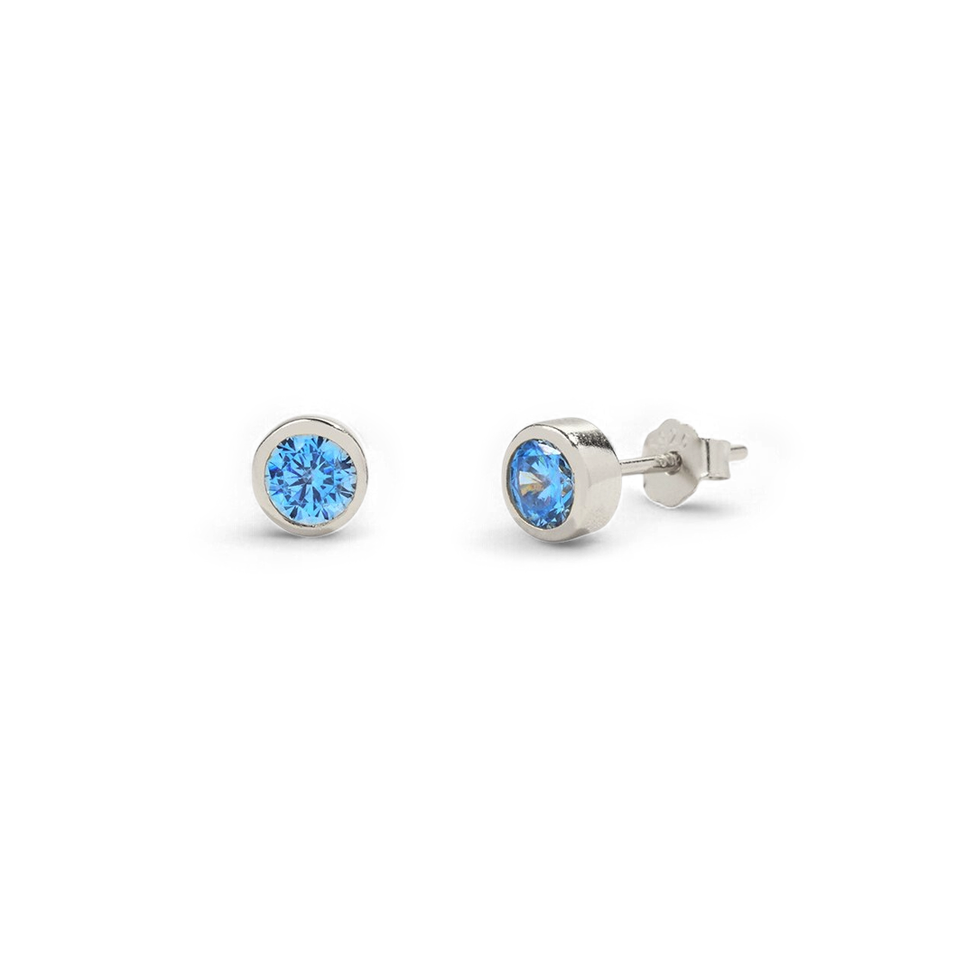 Birthstone Bezel Studs