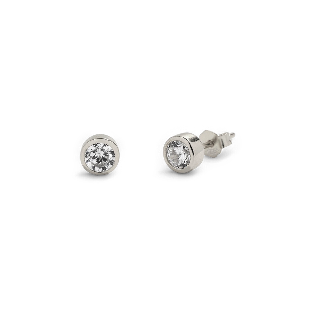 Birthstone Bezel Studs