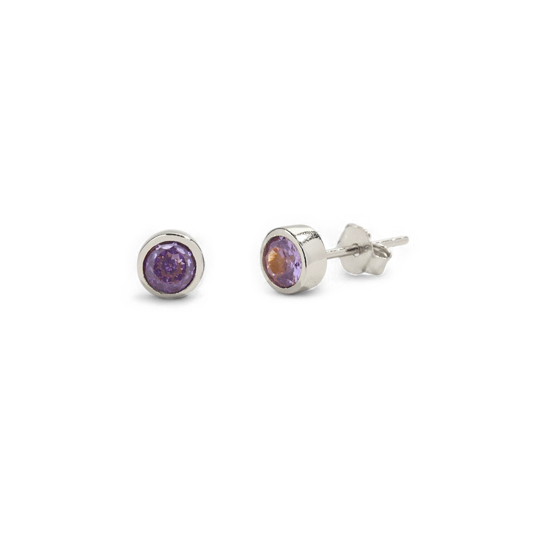 Birthstone Bezel Studs